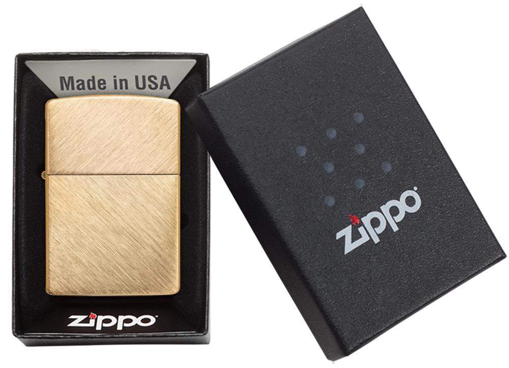 Bật Lửa Zippo Herringbone Sweep Brass 29830