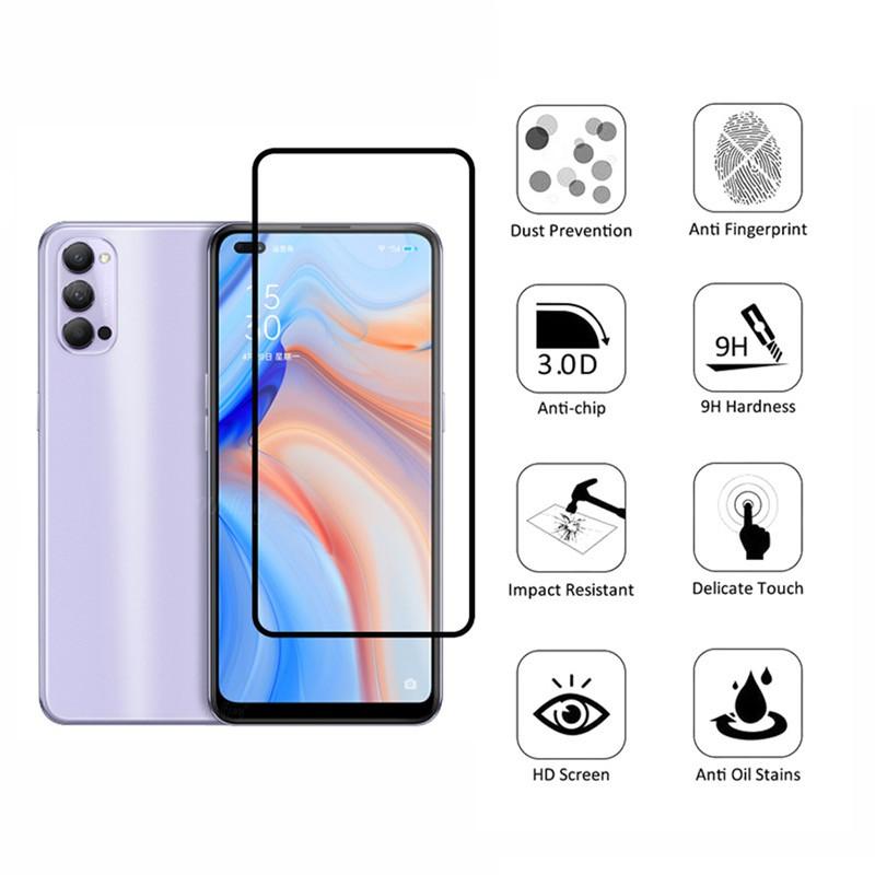 Kính cường lực dẻo oppo reno 4 trông suốt 9h+ bảo vệ màng hình toàn diện