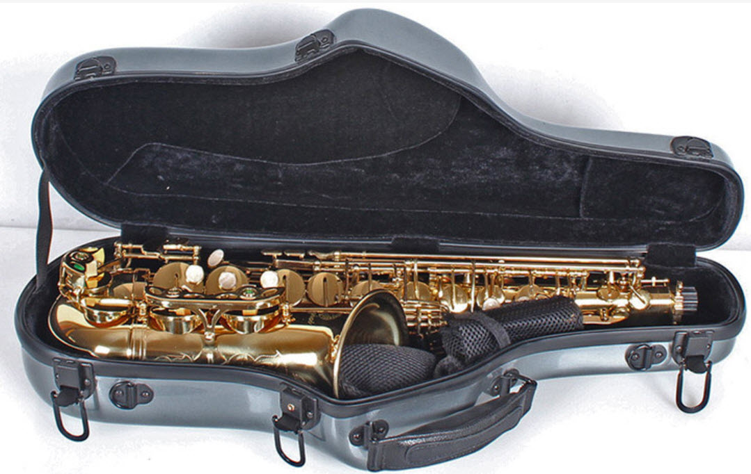 Hộp Đựng Kèn Saxophone Alto Case - Mới 100%- Chất liệu ABS - Chống va đập, có khóa, có 2 dây đeo, Nhạc Cụ Tùng Linh