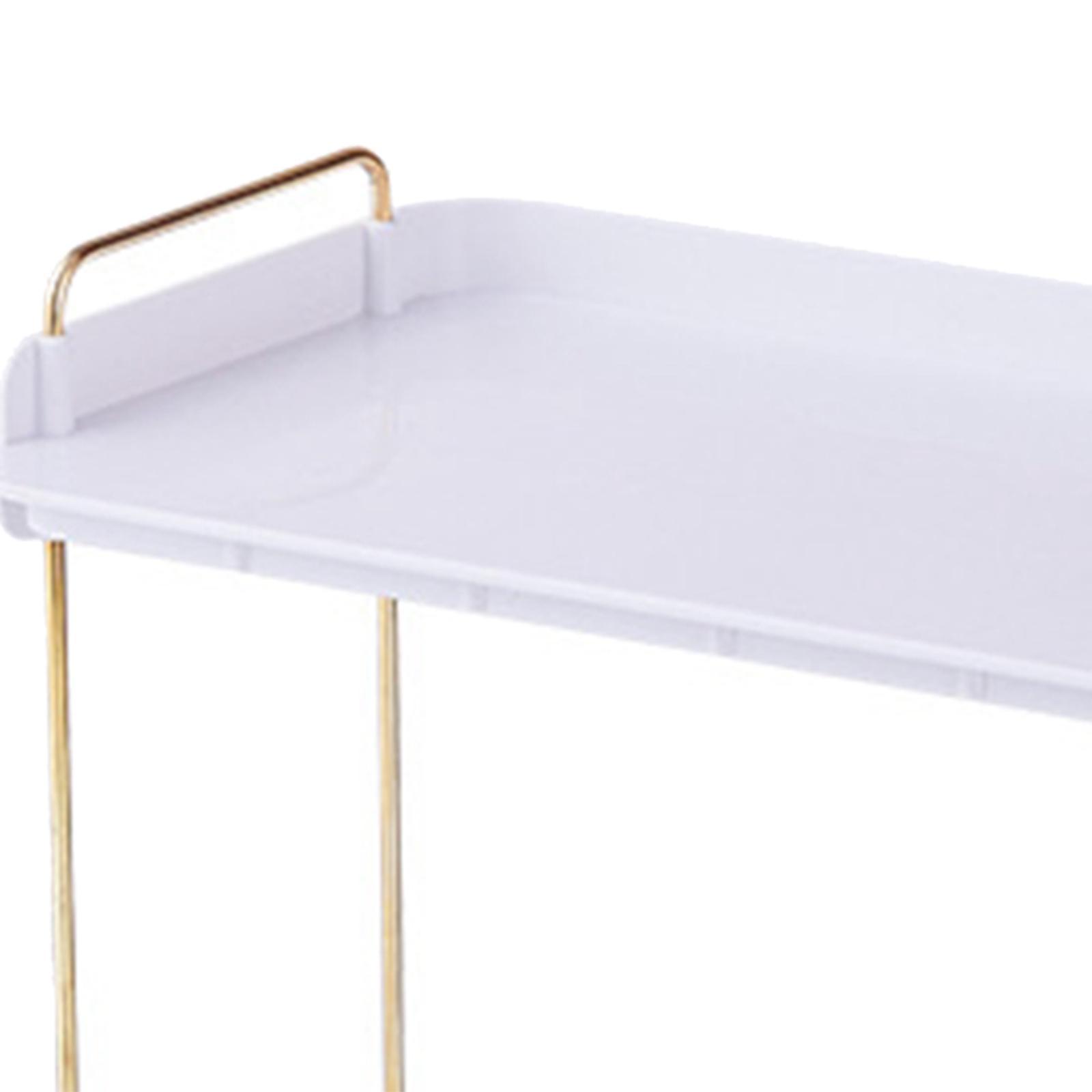 Cosmetic stand makeup shelves shower kitchen 2 Layers white