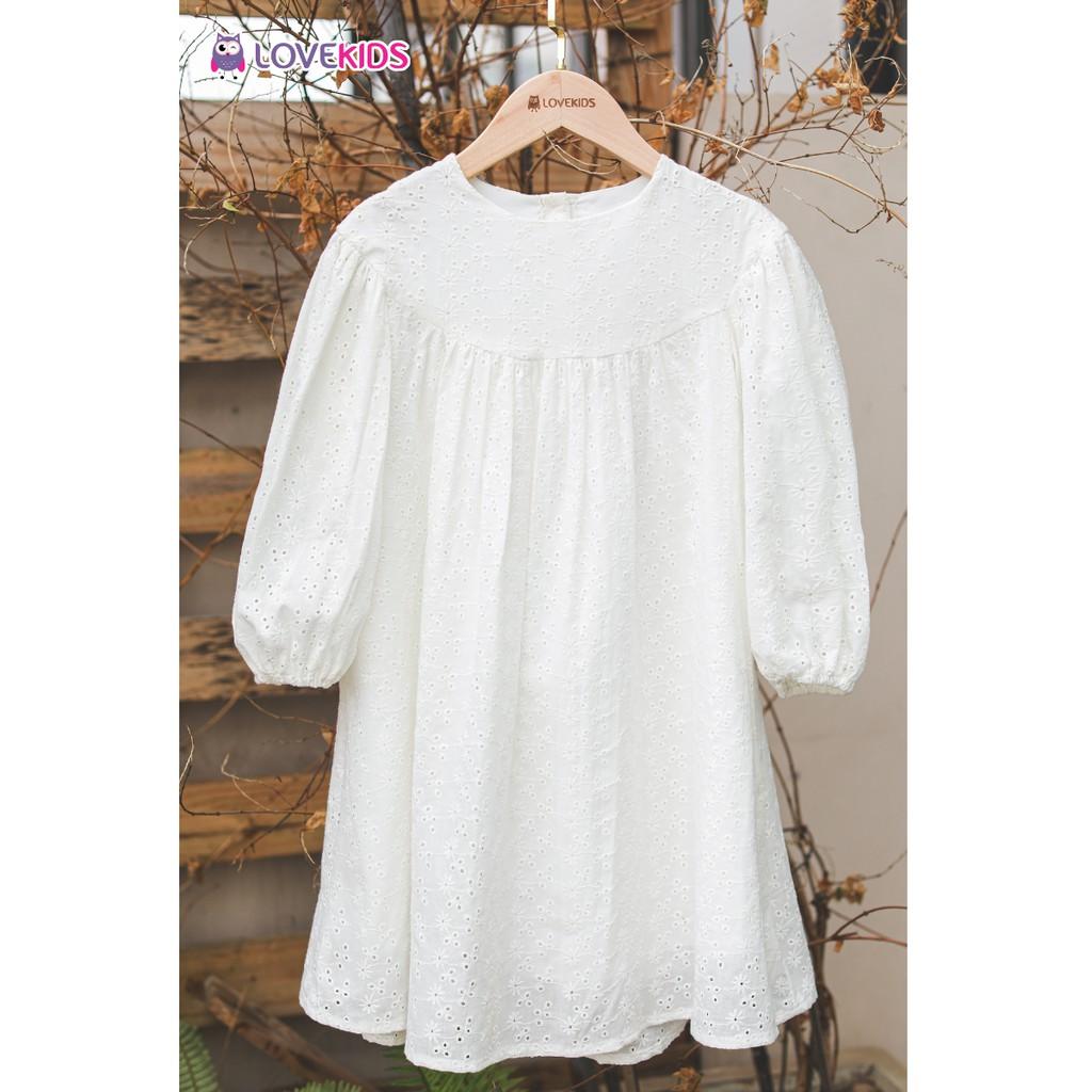 Váy babydoll dài tay cách điệu - Lovekids