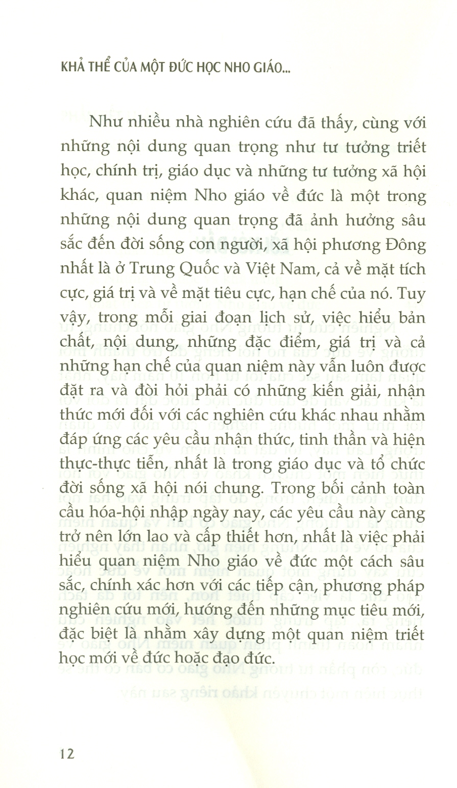 Khả Thể Của Một Đức Học Nho Giáo Trong Sách Tứ Thư