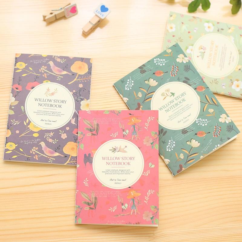 Sổ tay Mini họa tiết hoa và chim dễ thương bắt mắt