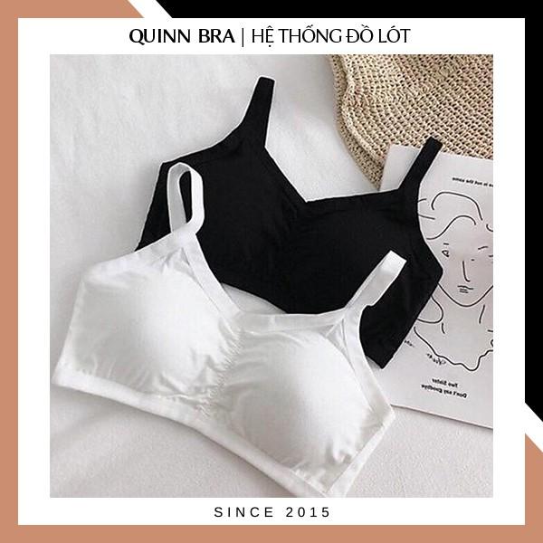 Áo Lót Lá 4 Dây không gọng học sinh cotton cao cấp kèm đệm mút QUINN BRA AB050 - Bra Thái áo ngực thời trang đẹp hai dây