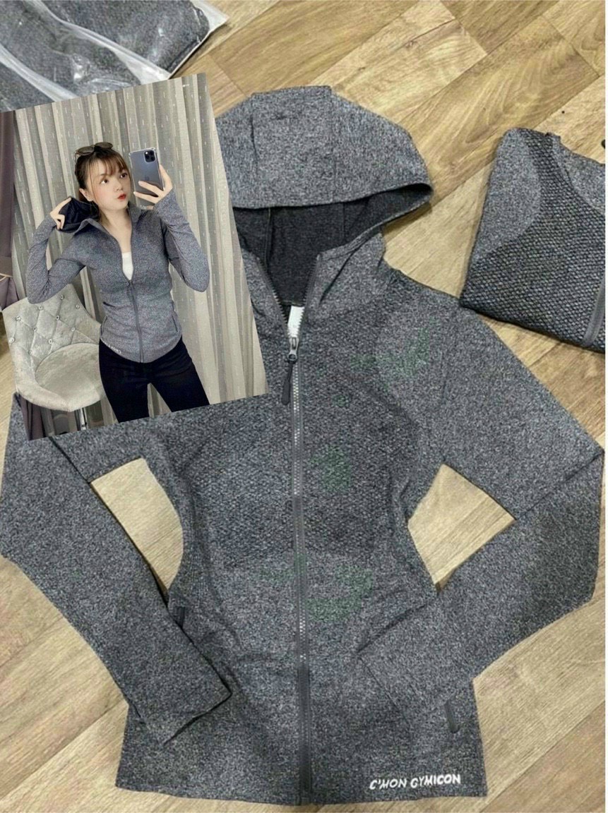 Áo Khoác Thể Thao Nữ Có Mũ Trùm Đầu Không Đường May Quần Áo Tập Gym Chạy Bộ Ngoài Trời, Quần Áo Yoga Thoáng Khí Nhanh Khô, Áo Thể Thao