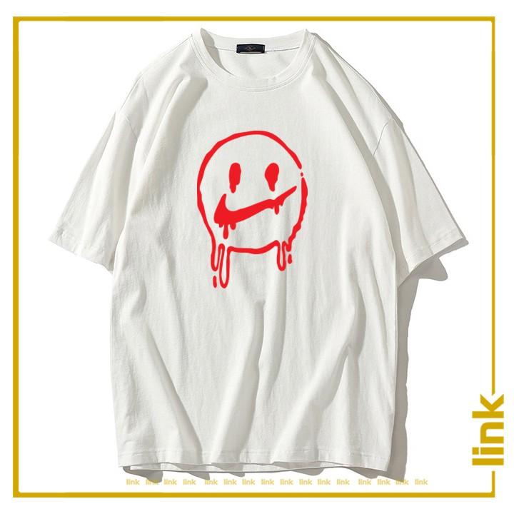 Áo thun nữ tay lỡ logo MẶT CHẢY trước ngực UNISEX