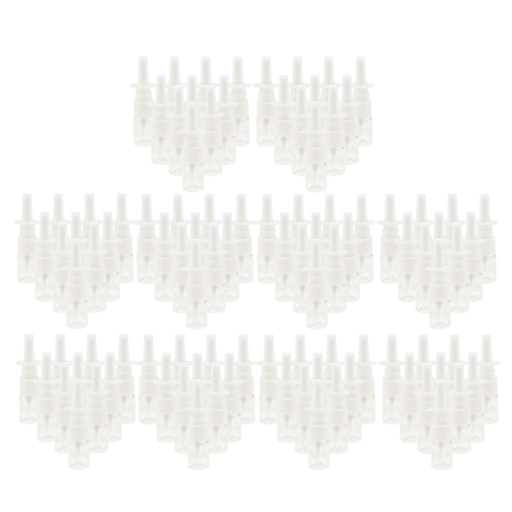 100 Pieces Mini Nasal Spray Bottles Fine Mist Pump Water Perfumes Container