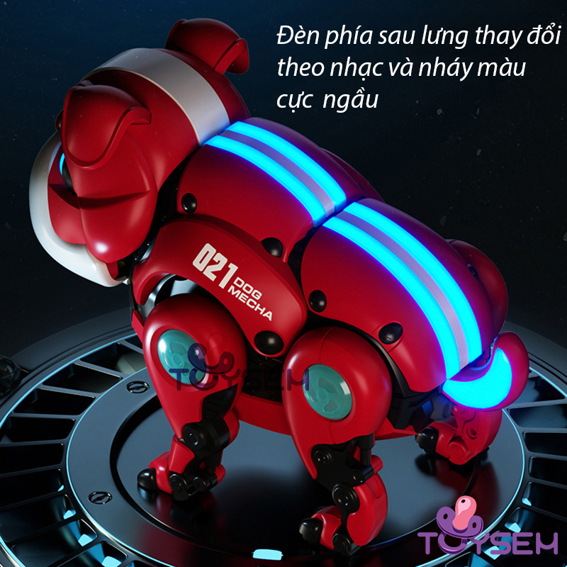 Đồ chơi chó robot biết đi có đèn và nhạc - Chó đồ chơi nhảy múa vui nhộn, chó biết đi - Quà tặng sinh nhật cho bé