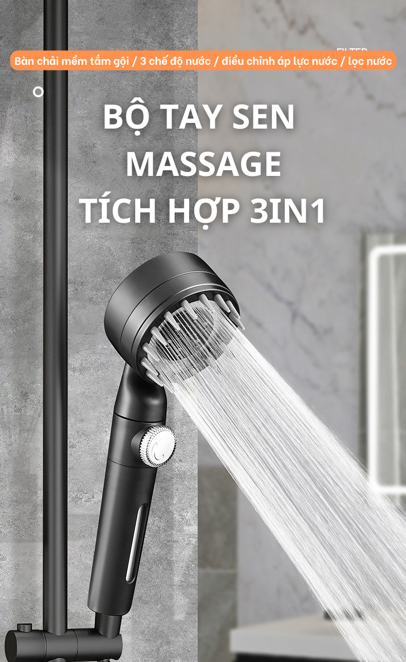 Bọ vòi sen tắm massage tiện lợi hữu ích - Huy Tưởng