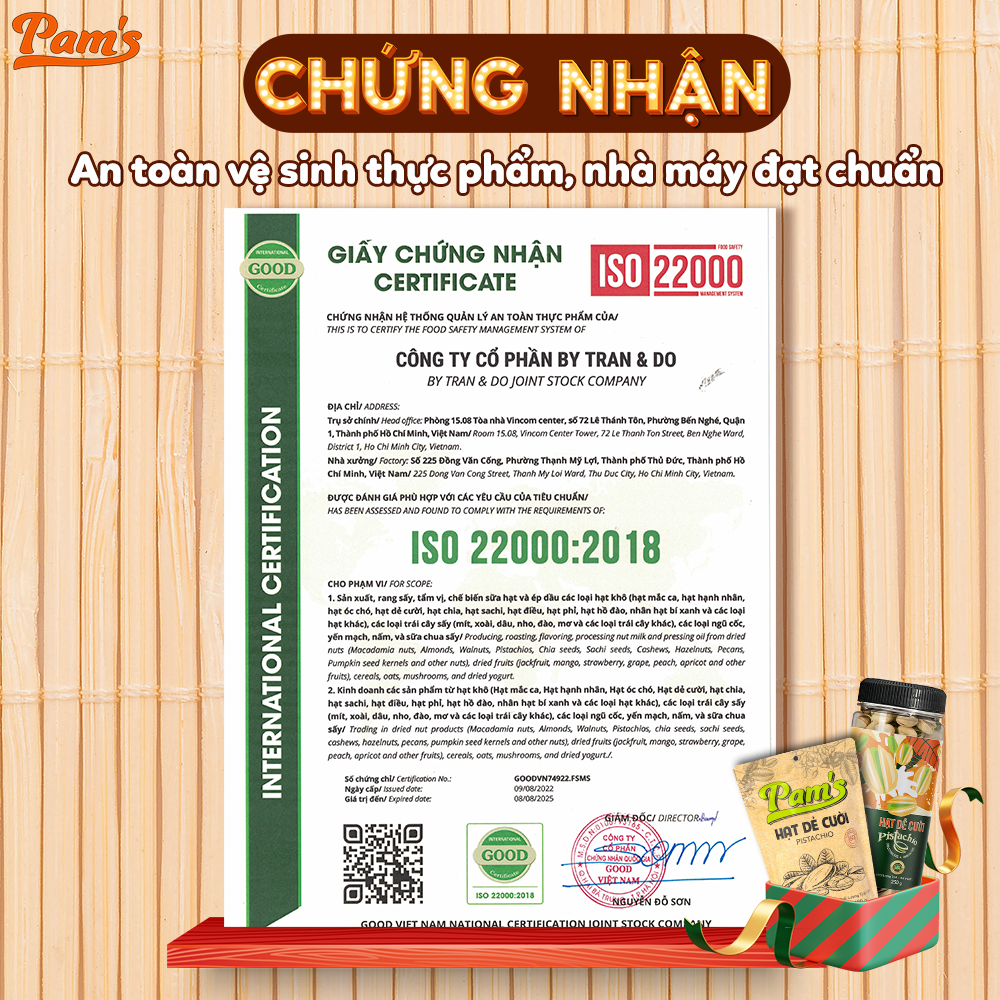 Hạt Dẻ Cười Không Tẩy Trắng Pams - Hạt Dẻ Nhập Khẩu Mỹ, Nhân Giòn Ngon, Dùng Ăn Kiêng Ăn Vặt
