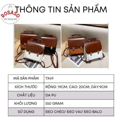 Balo nữ đeo chéo thời trang mini dễ thương đi chơi du lịch ROSASO TX49