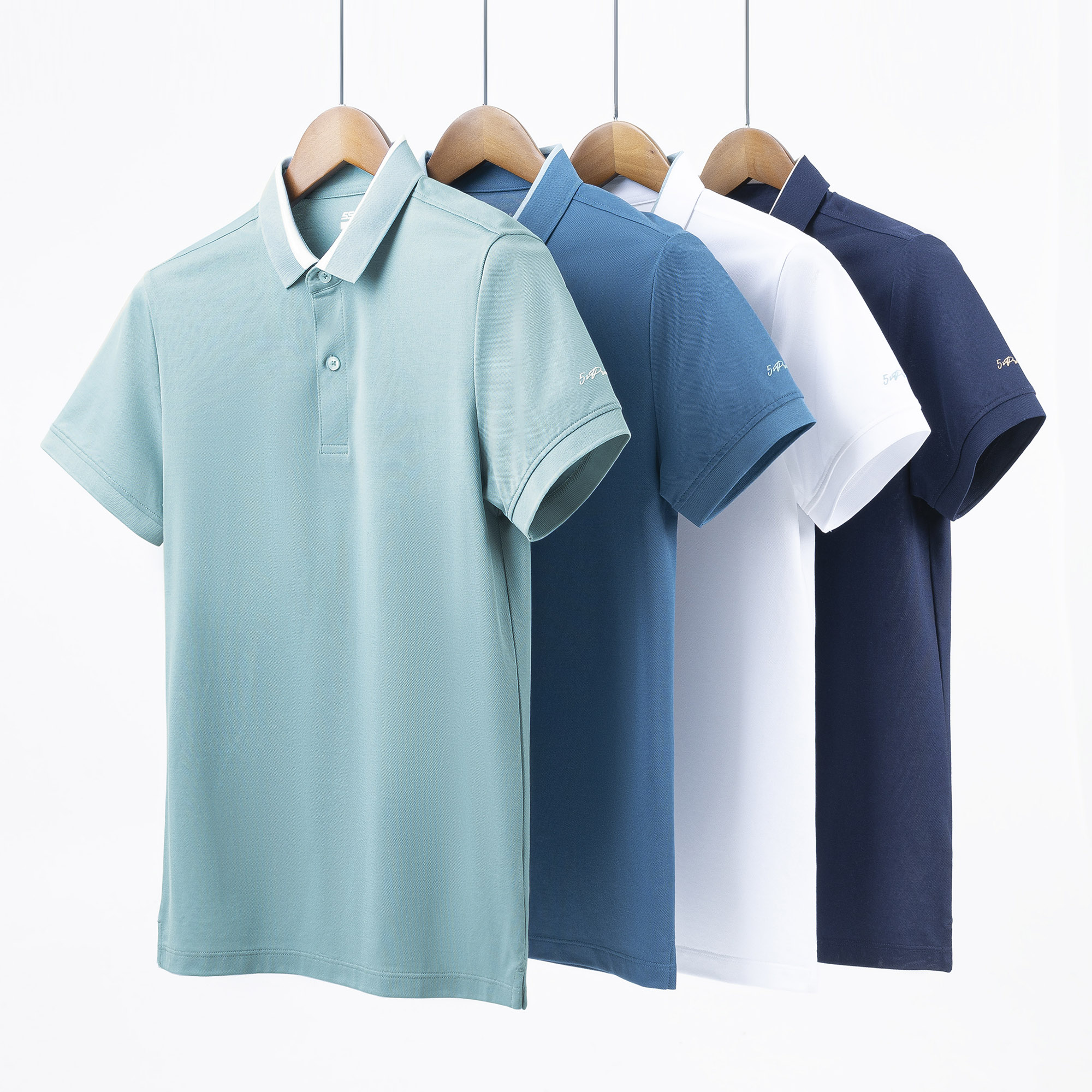 Áo Polo Nam 5S FASHION, Chất Silk Mềm Mượt, Co Giãn, Thiết Kế Dệt Can Phối Cổ Áo, Trơn Basic, Dễ Phối (APC23065)