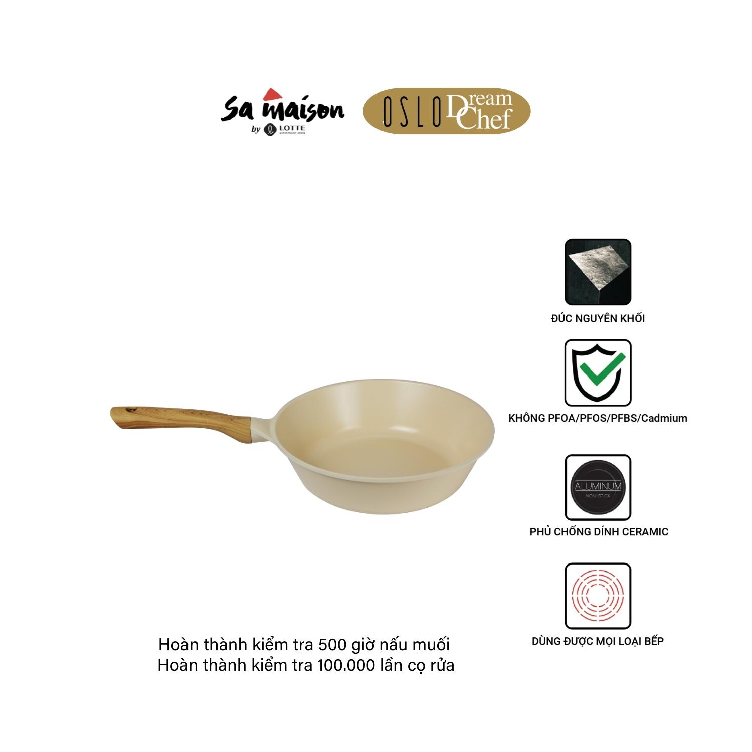 Chảo sâu lòng chống dính phủ ceramic Oslo Dreamchef 24-26cm