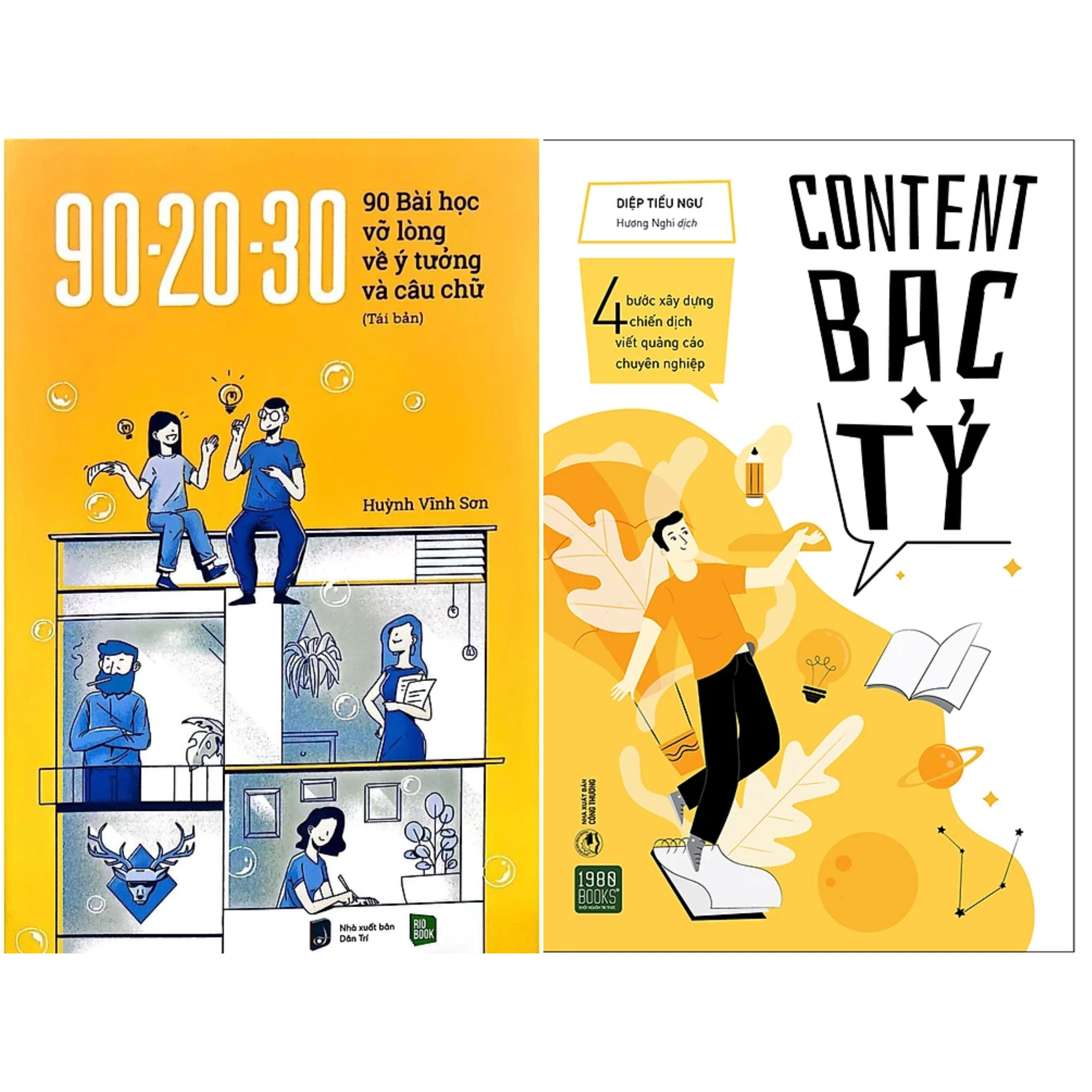 Combo 2Q: 90-20-30 90 Bài Học Vỡ Lòng Về Ý Tưởng Và Câu Chữ + Content Bạc Tỷ