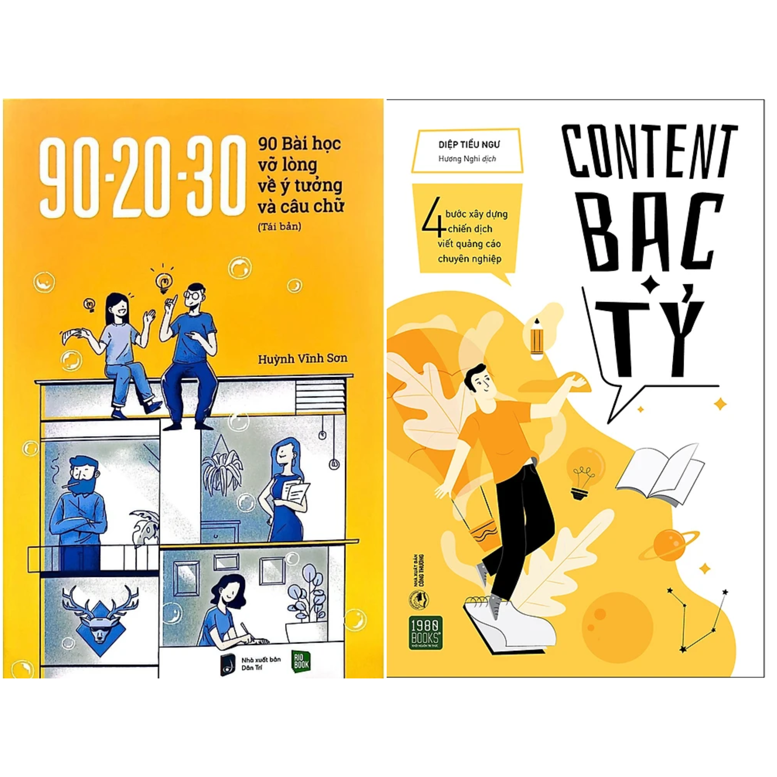 Combo 2Q: 90-20-30 90 Bài Học Vỡ Lòng Về Ý Tưởng Và Câu Chữ + Content Bạc Tỷ (Chiến Lược Content Marketing Hiệu Qủa Dành Cho Copywriter)