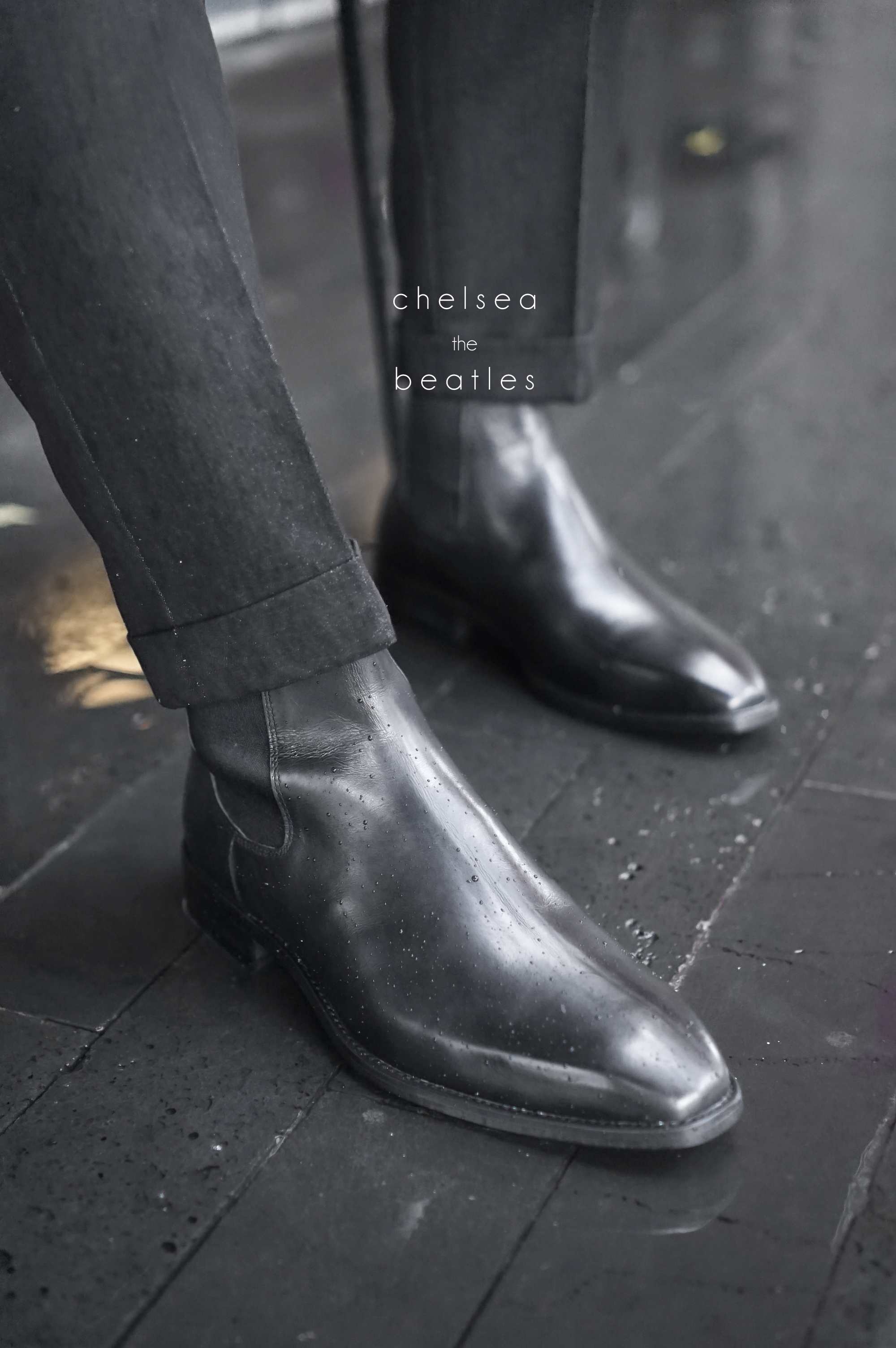 Giày CHELSEA Boot Nam Cổ Cao Phong Cách THE BEATLES Da Thật Mũi Nhọn Đế Phíp Văn Phòng Sartorial Bảo Hành 1 Năm