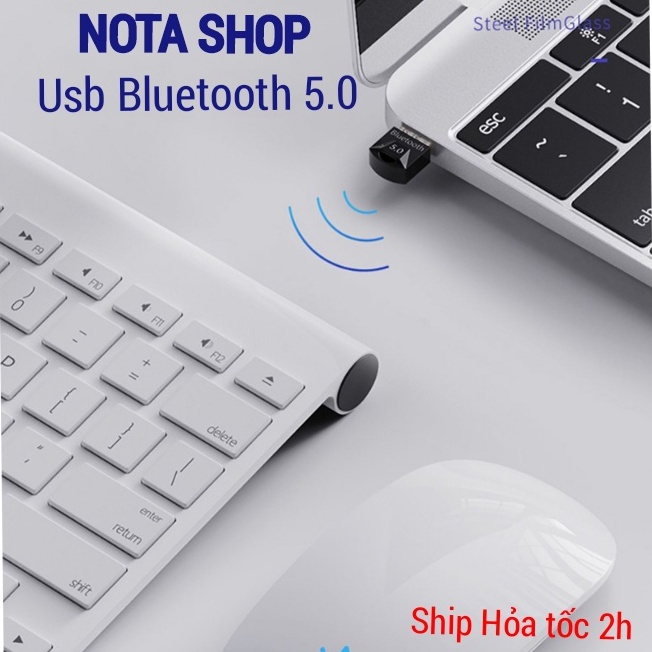 Usb Bluetooth 5.1 kết nối thiết bị Chuột Loa Tai nghe Bàn phím, dùng cho Máy bàn Laptop PC