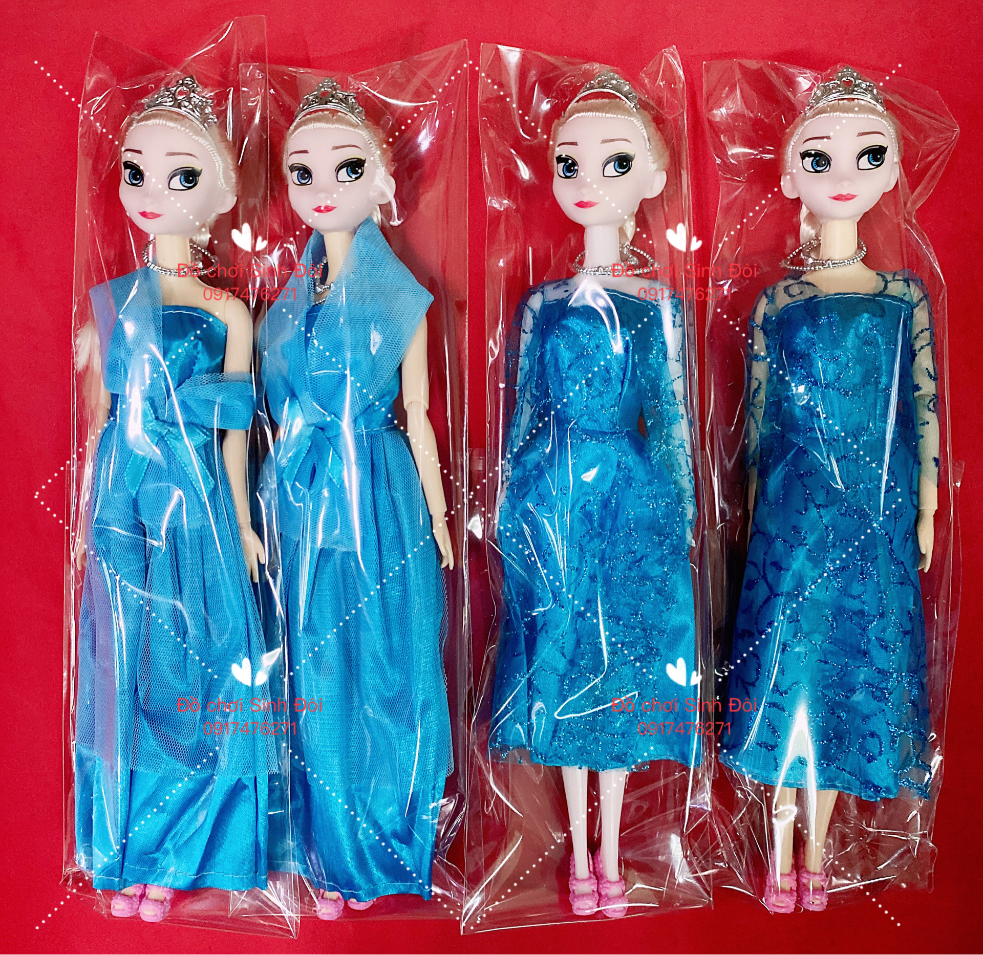 Búp bê công chúa áo xanh - 1 bê ngẫu nhiên