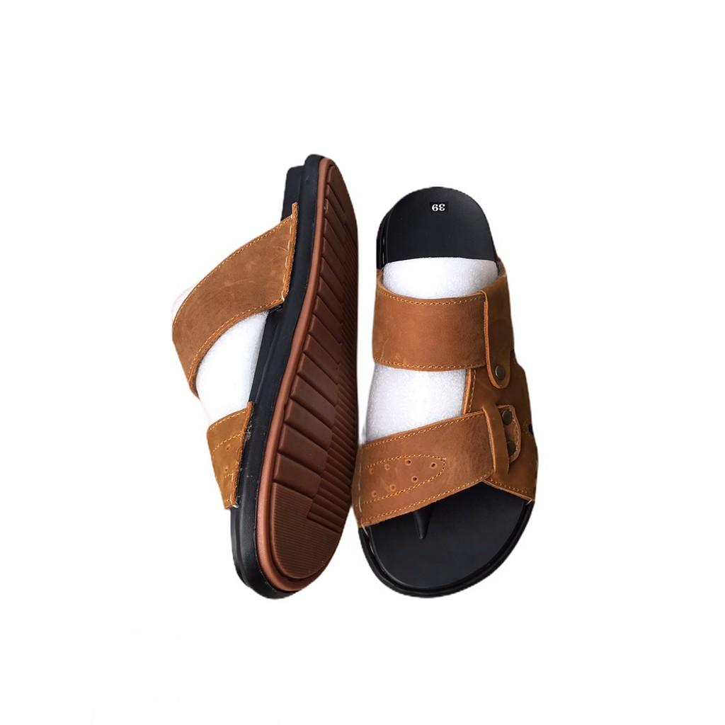 Dép da bò nam cao cấp mẫu mới 2021 ms 42