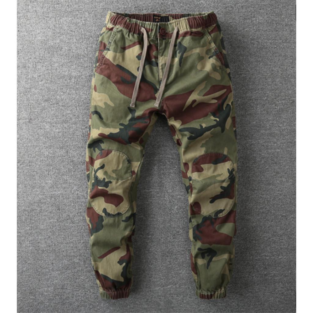 Quần jogger CHYAF dã ngoại_phượt_trekking - camo xanh