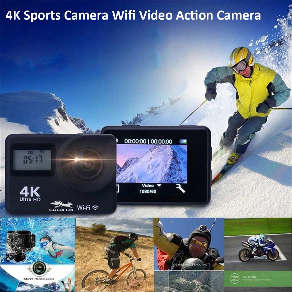 Sản phẩm mới 4K màn hình kép Thể thao DV WiFi 170D điều khiển từ xa ngoài trời Sports Sports Pro Cam HD Camera DV Máy ảnh lặn mũ bảo hiểm