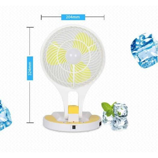 QUẠT GẤP TÍCH ĐIỆN MINI FAN JR-5580 CÓ THỂ SẠC HOẶC SỬ DỤNG ĐIỆN TRỰC TIẾP, CÓ ĐÈN SIÊU SÁNG-MÀU NGẪU NHIÊN