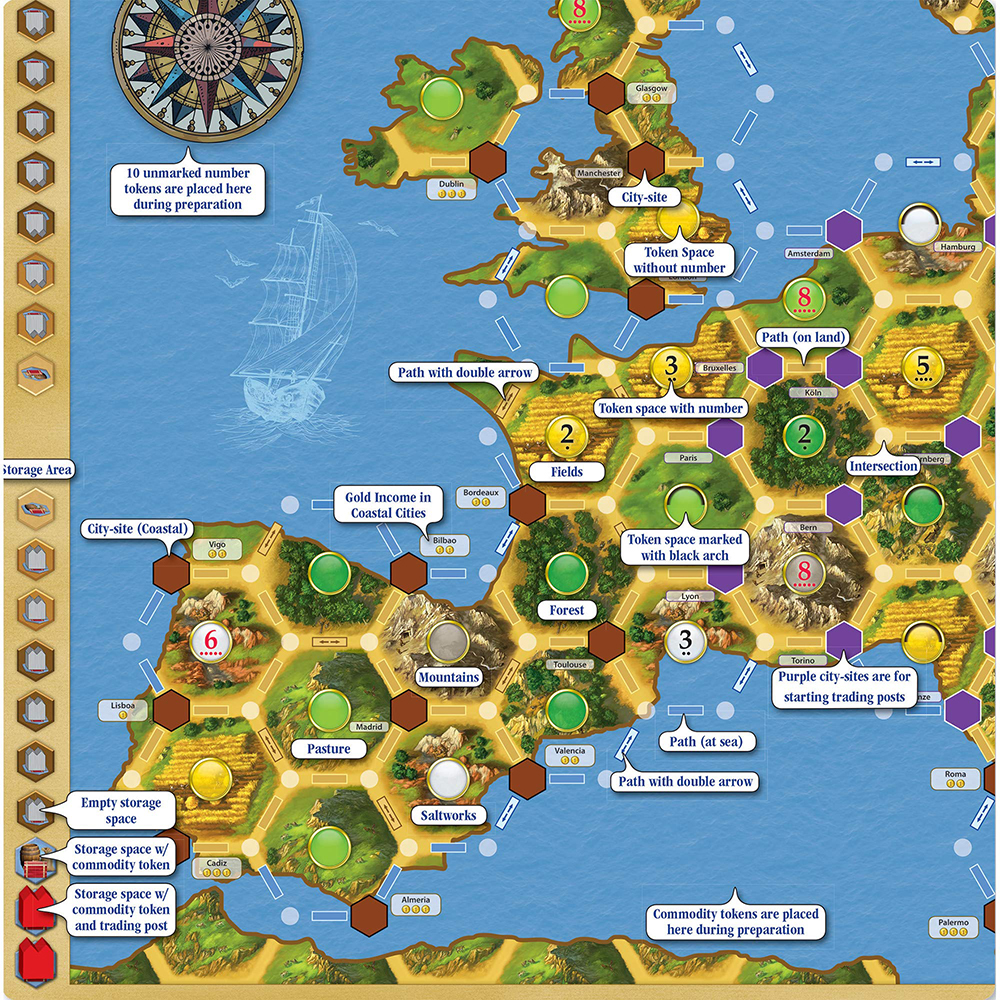 Bộ Trò Chơi Board Game Catan Merchants Of Europe Histories Vui Nhộn Cho Gia Đình