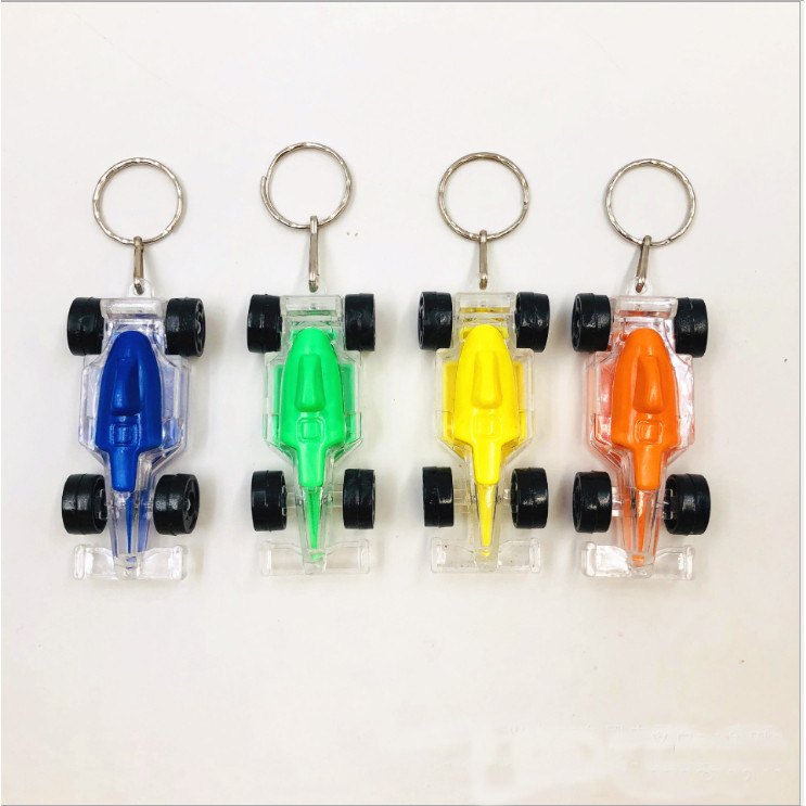 Móc khóa hình ô tô đua có đèn led phát sáng hiện đại MK15