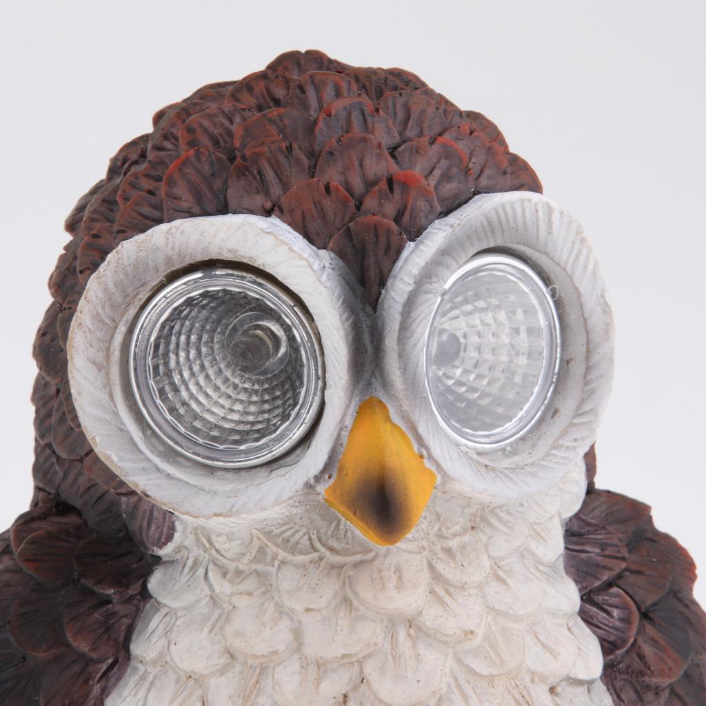 Garden Solar Lights Outdoor,Solar Lights - Resin OWL Decorative Lamp White