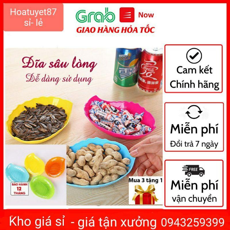 Đĩa nhựa phíp hàng đẹp hình lá nhiều màu