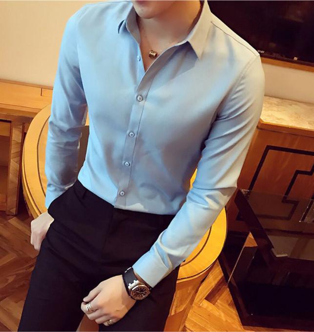 Áo Sơ Mi Nam Xanh Nhạt 2XL