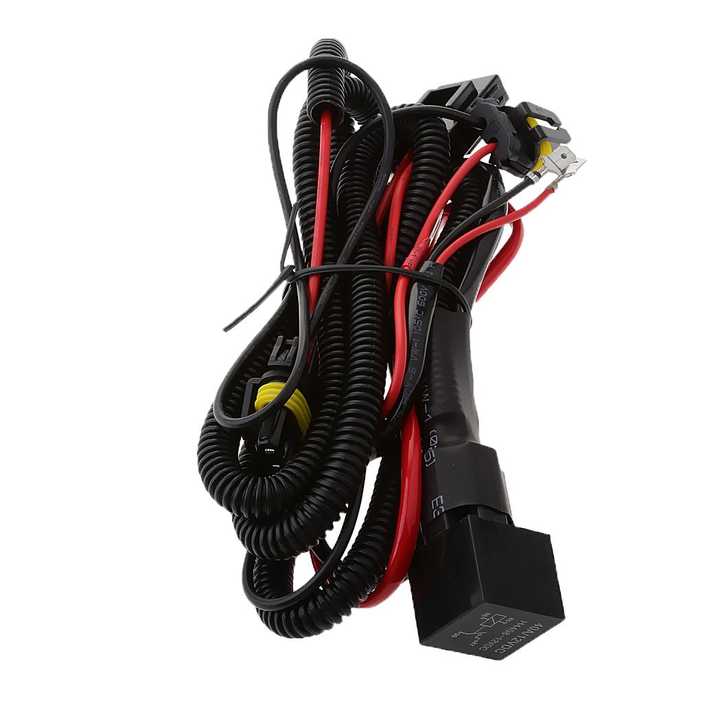 Headlight Relay Wiring Harness System Socket Plug Circuit Connection