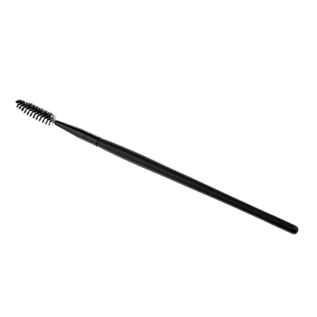 Nylon Mascara Wands Wood Handle Makeup Eyelash Extension Brush