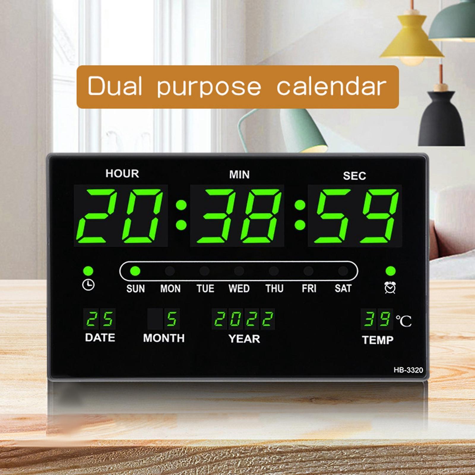 Clock, Calendar Electronic Clocks for Elderly Adults Living Room