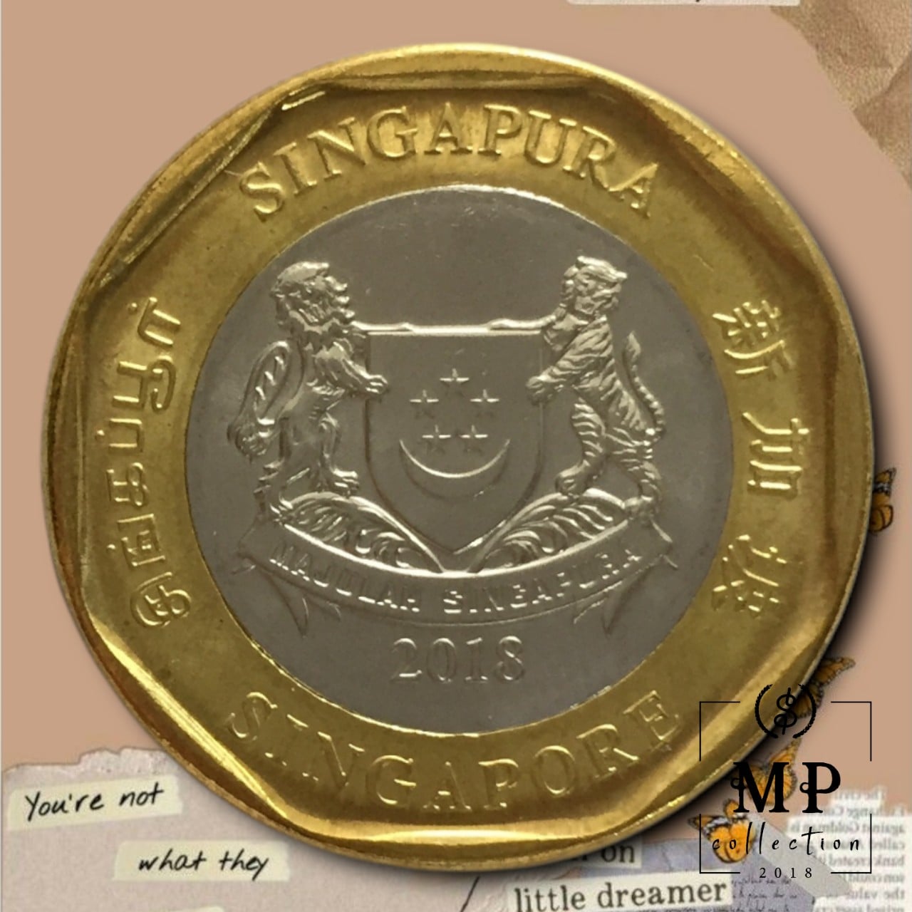 Xu Singapore 1 dollar phiên bản mới