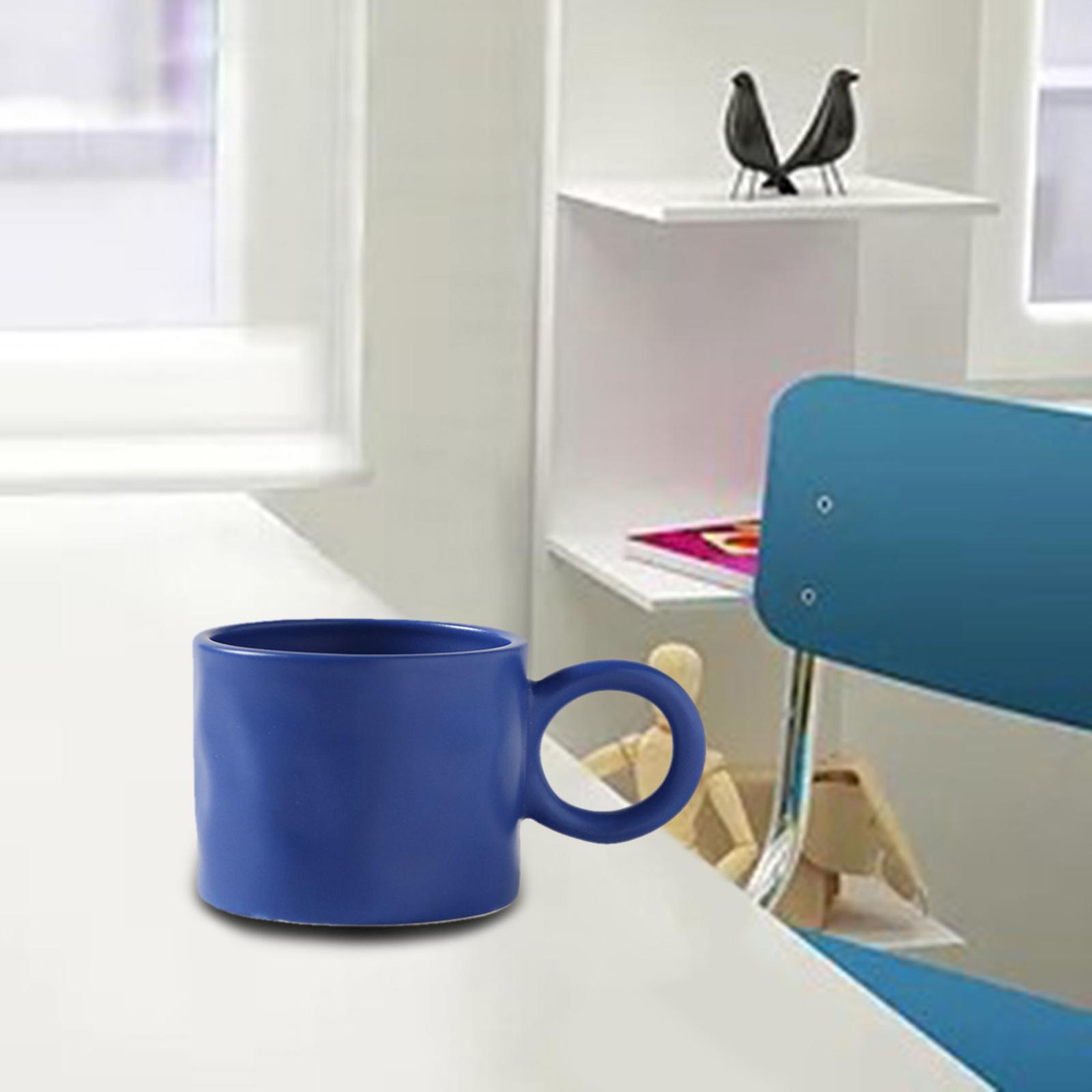 Cute Ceramic Nordic Mug Big Earring Handle Coffee Mug Cocoa Cold Drinks Cup