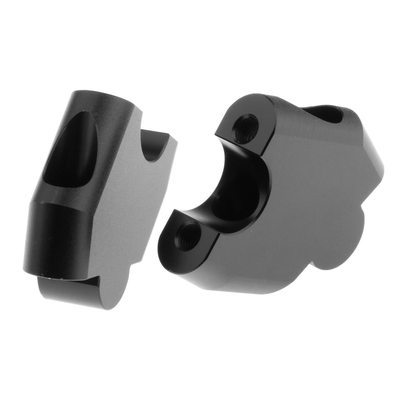 Motorcycle CNC Handlebar Riser Clamp Kit for Black