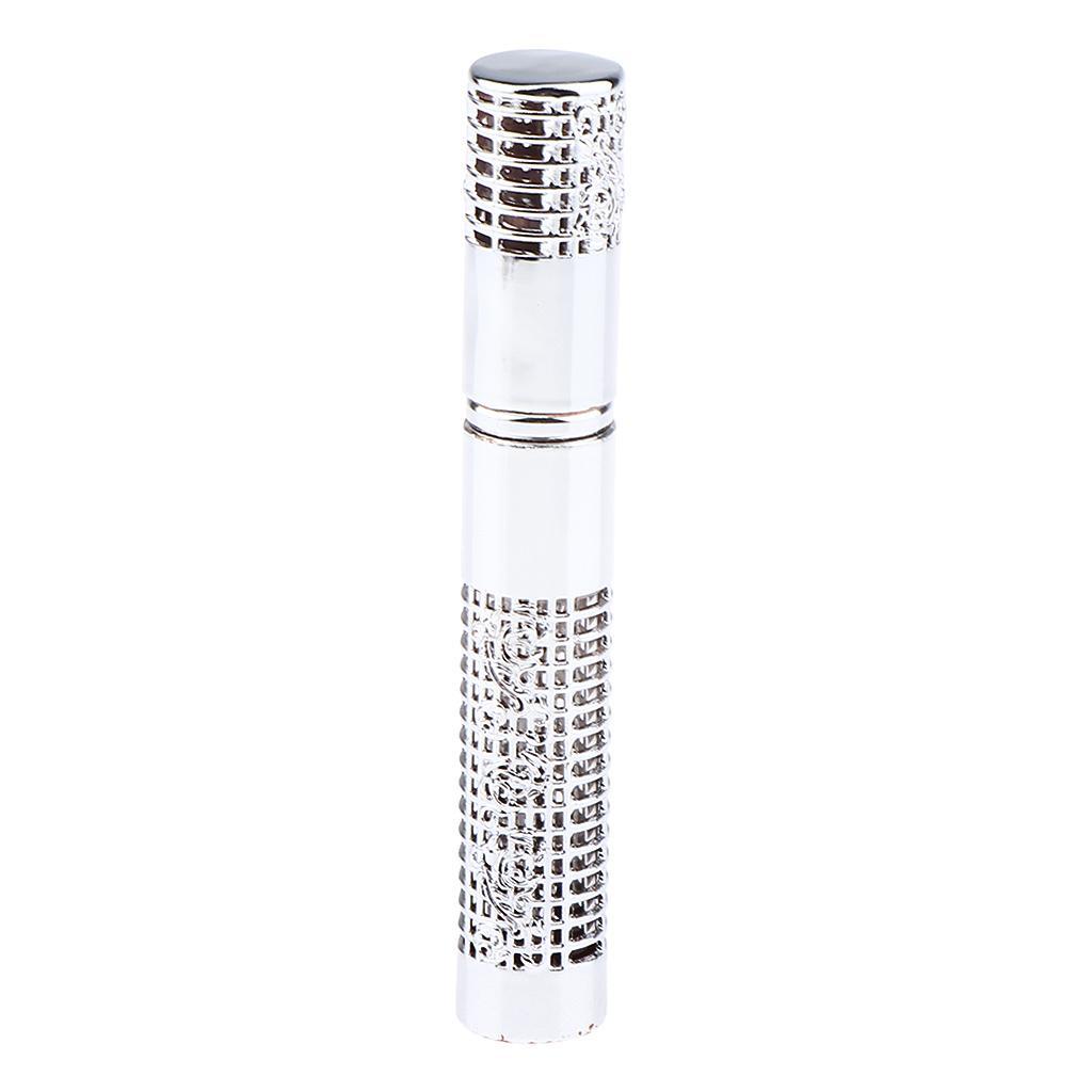 Portable 5ml Empty Refillable Perfume Bottle Pump Spray Bottles Glass Silver