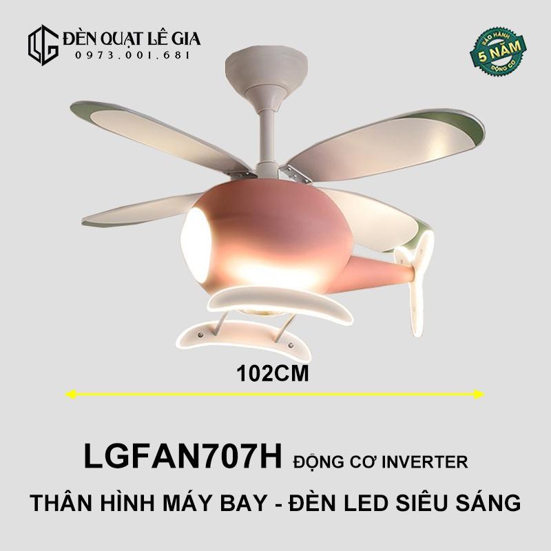 [GIẢM GIÁ SỐC 50%] Quạt Trần Phòng Ngủ Cho Bé LGFAN707X - Xanh Dương | Quạt Trần Đèn