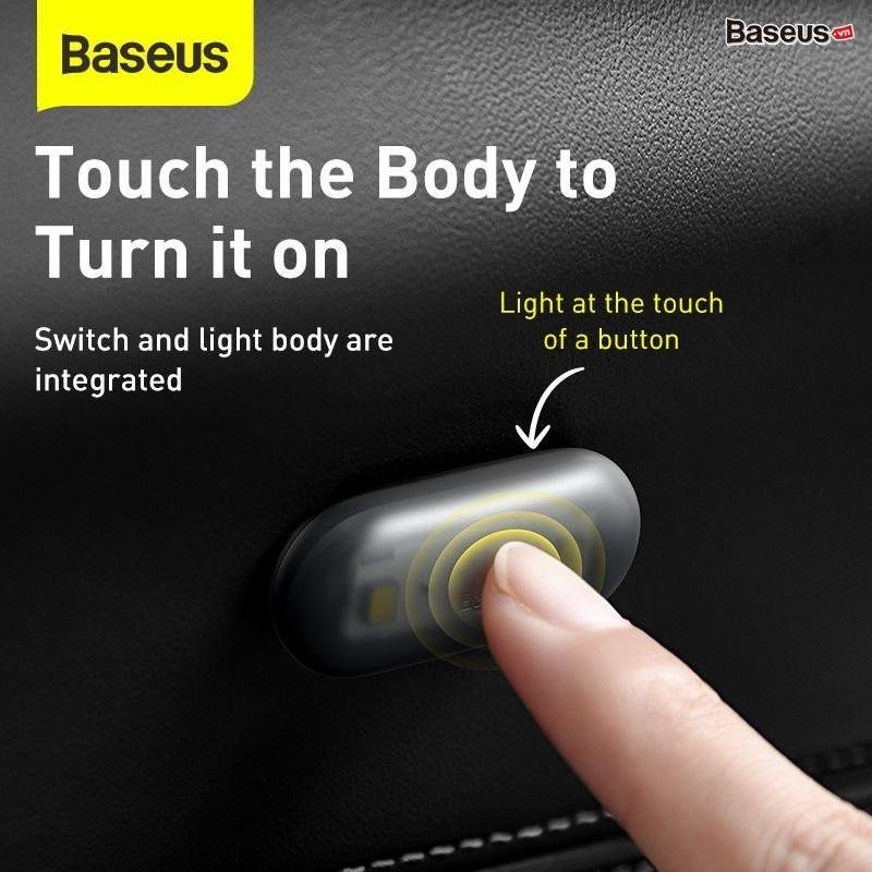 Bộ đèn Led hình con nhộng nhỏ gọn dùng trong xe ô tô, hộc tủ bàn ghế Baseus Capsule Car Interior Lights