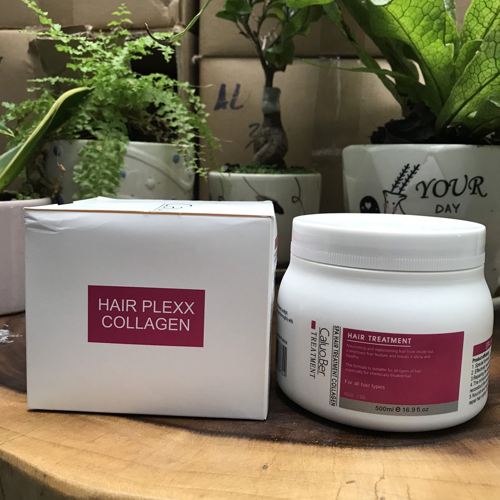 Hấp dầu siêu mượt Collagen Spa Hair Treatment Caluo.Ber 500ml