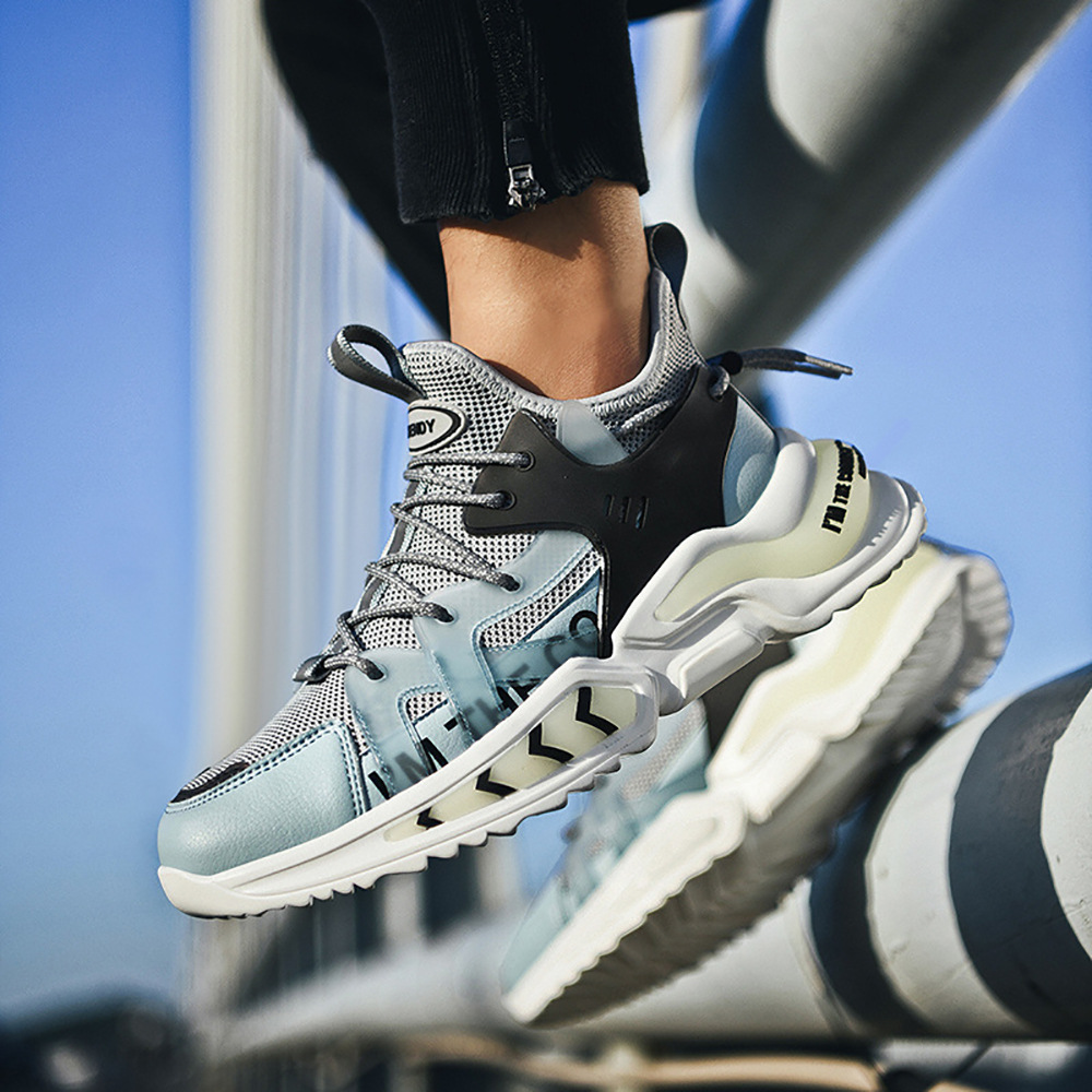 Giày Thể Thao Nam MENDO - Giày Sneaker Màu Trắng - Đen - Xám , Giày Thể Thao Chạy Bộ Xuyên Việt - G5095