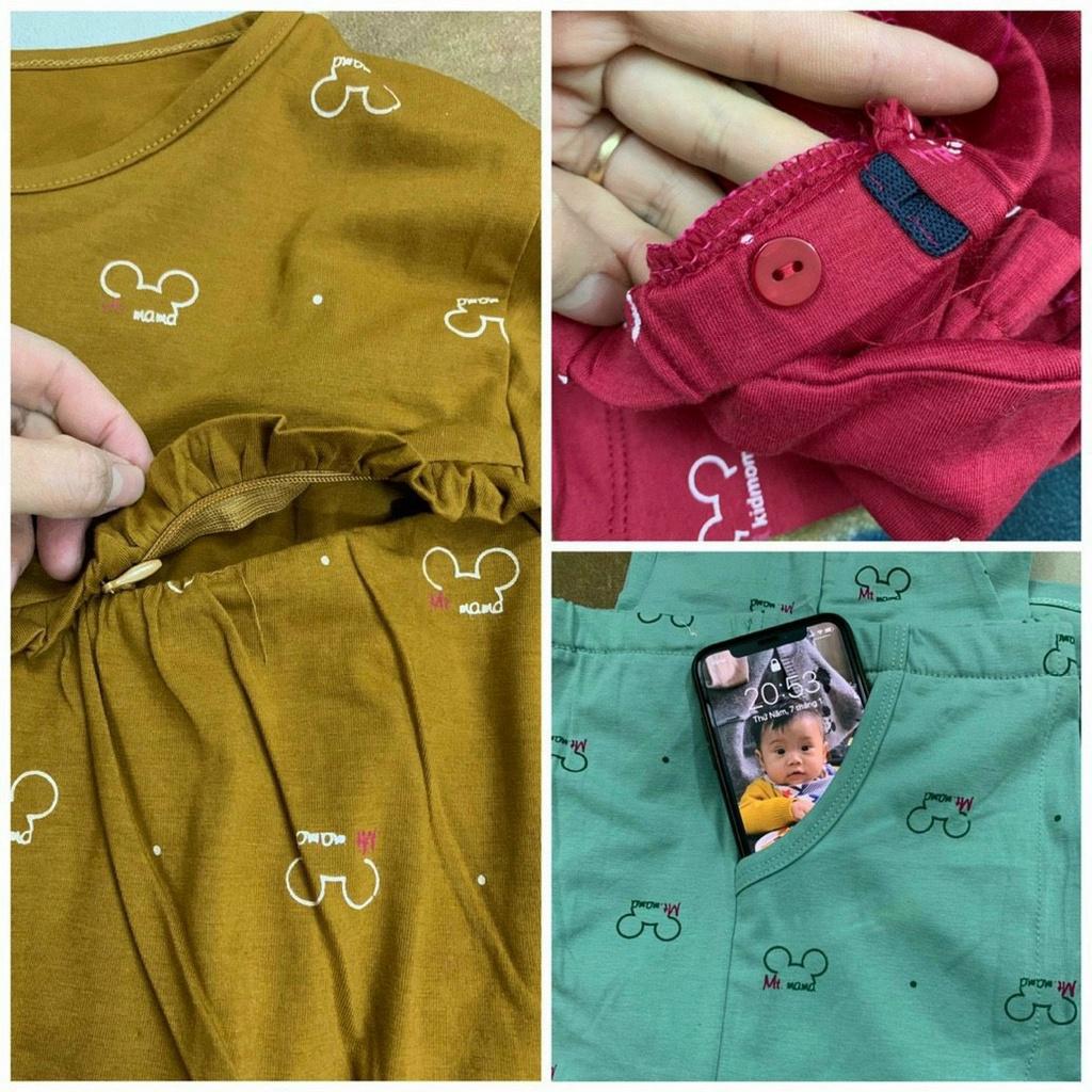 Bộ bầu thiết kế chất cao cấp️thiết kế sang chảnh️mặc ở nhà ra ngoài đều được️free size 43~65kg