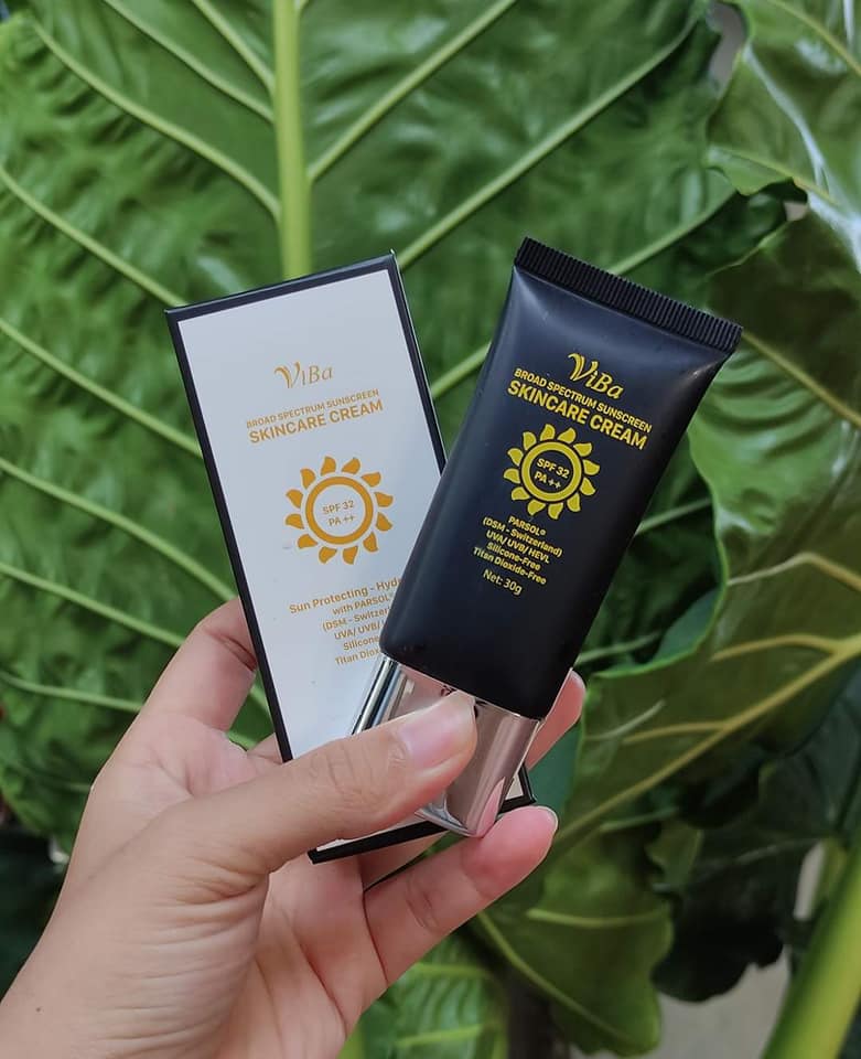 Kem chống nắng ViBa SPF 32 PA++, hoạt chất chống nắng Parsol, không Silicone không Titan oxide