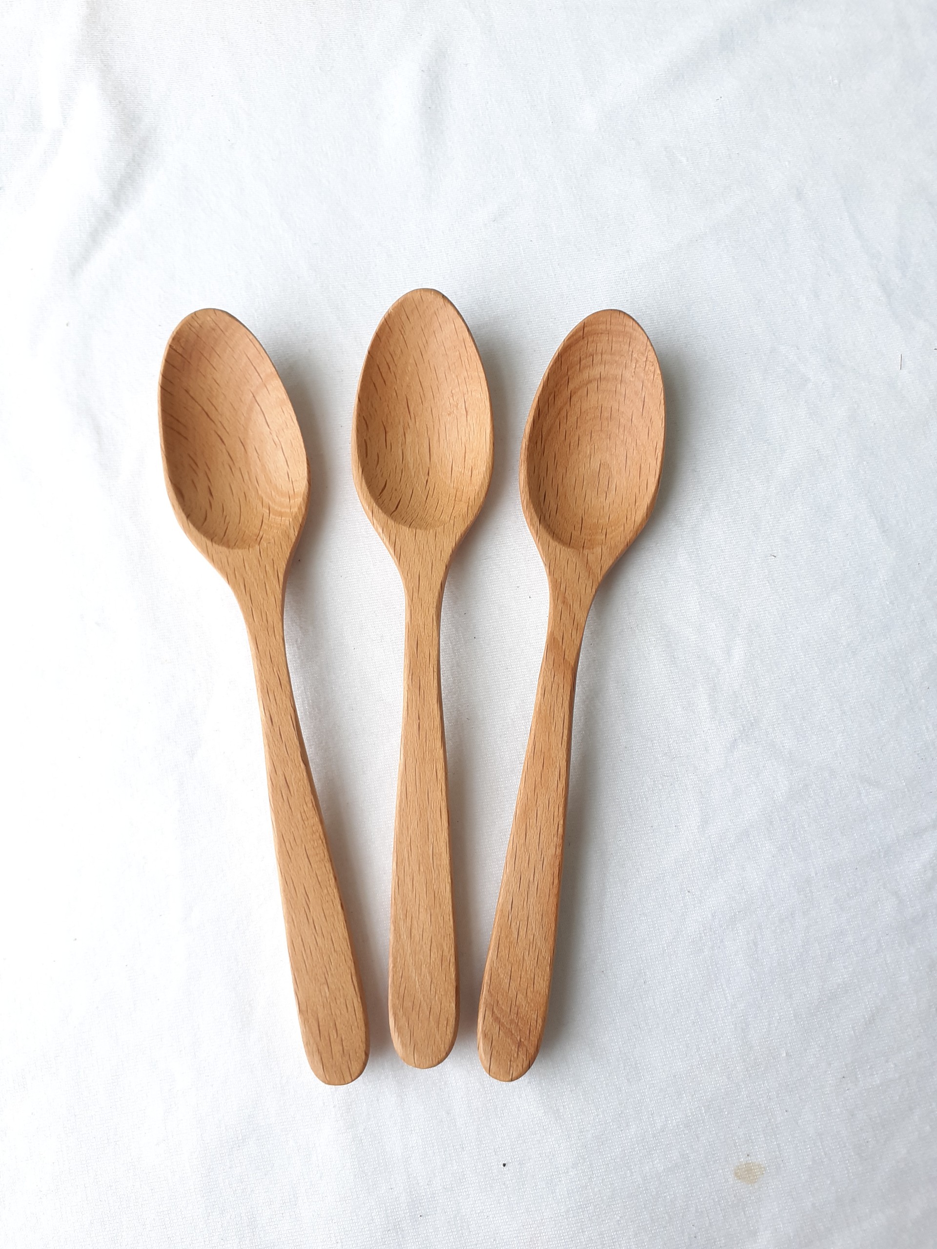Bộ 6 thìa uống sinh tố, cafe GỖ ĐÀO cỡ vừa 15 cm x 2,5 cm
