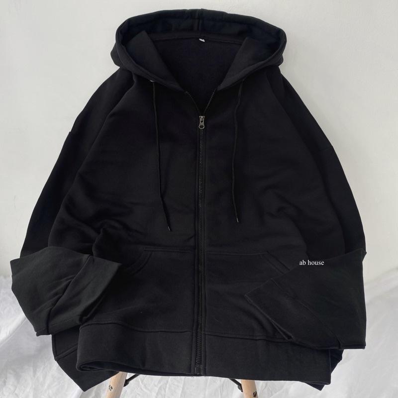 Áo Khoác Nỉ Trơn HOODIE ZIP Unisex Nam Nữ ZoZo_Unisex