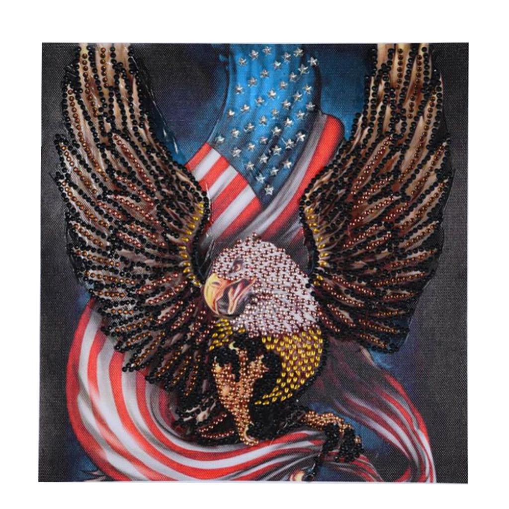 DIY 5D Eagle Diamond Painting Embroidery Special Shaped Home Decor 30x30cm