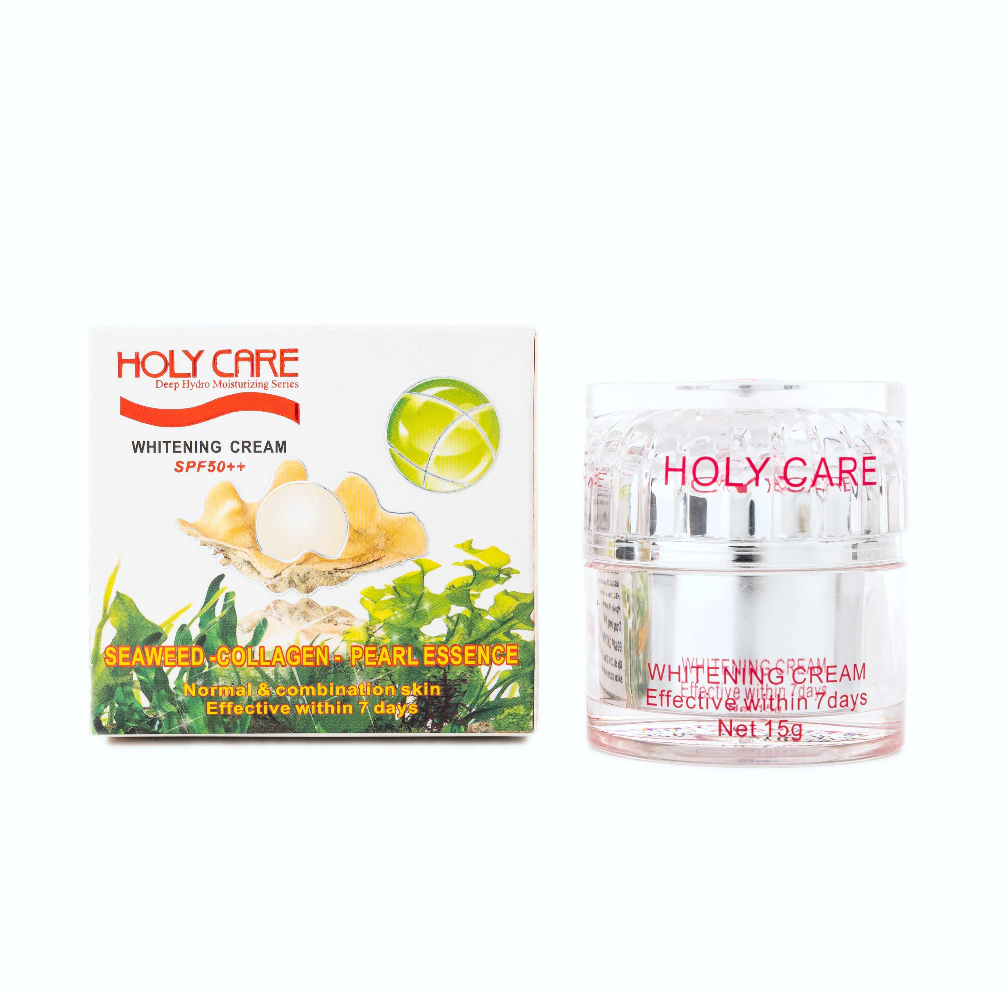 [Tặng kèm quà]KEM DƯỠNG TRẮNG DA HOLY CARE NGỌC TRAI RONG BIỂN 15G (NHỎ) - HOLY CARE CREAM WHITENING