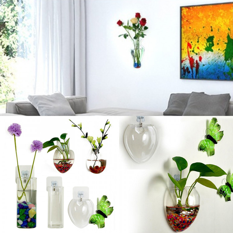 Chậu Thuỷ Canh Trong Suốt Treo Tường