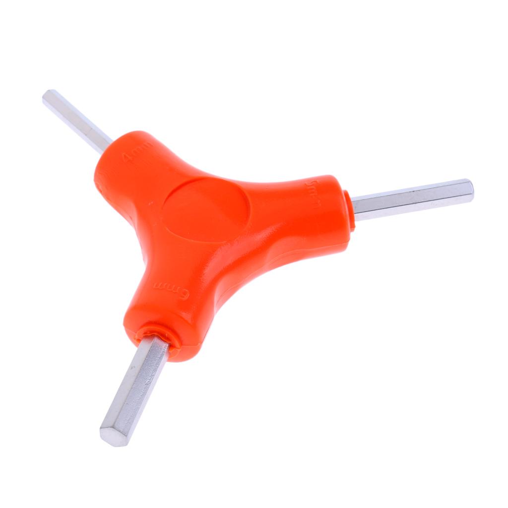 Multi-function Bike Bicycle Repair Tool 3 Way Hex Wrench Tool Size 4mm 5mm 6mm